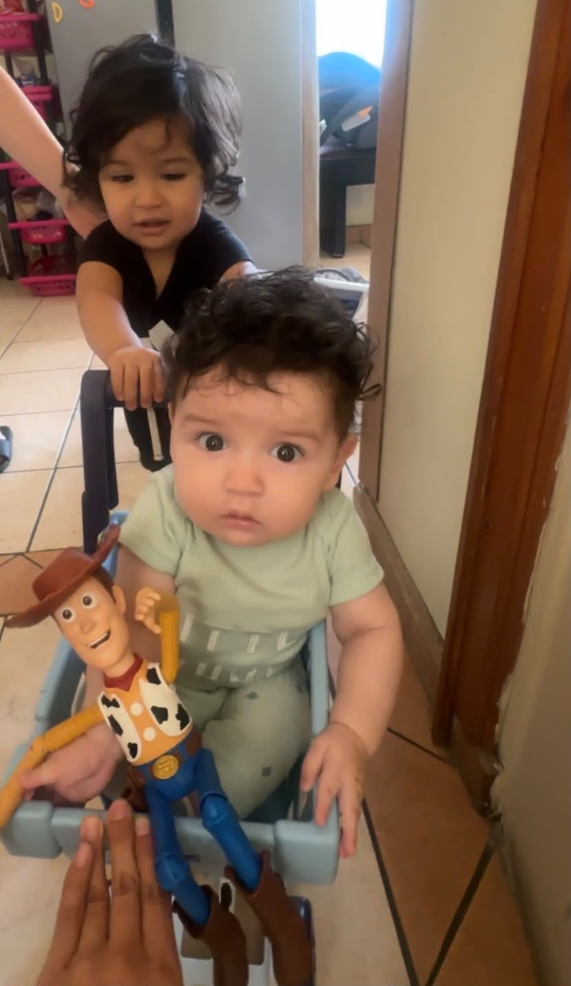 Dante jugando con Woody